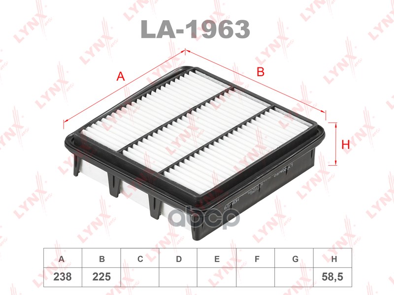 

Фильтр воздушный LYNXauto LA-1963