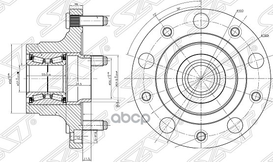 

Ступичный Узел Задн. Ford Transit T9 R15 06-13 Sat арт. ST-1377911