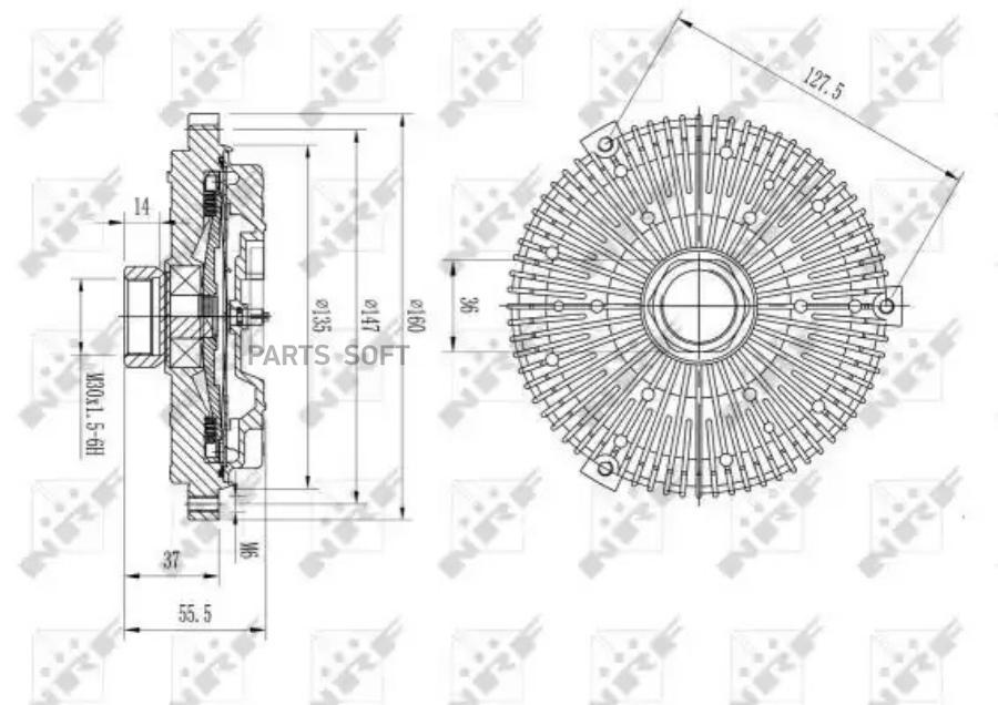 NRF 49593 NRF 49593_муфта вентилятора MB W163 3.2 M112 98-02 1шт