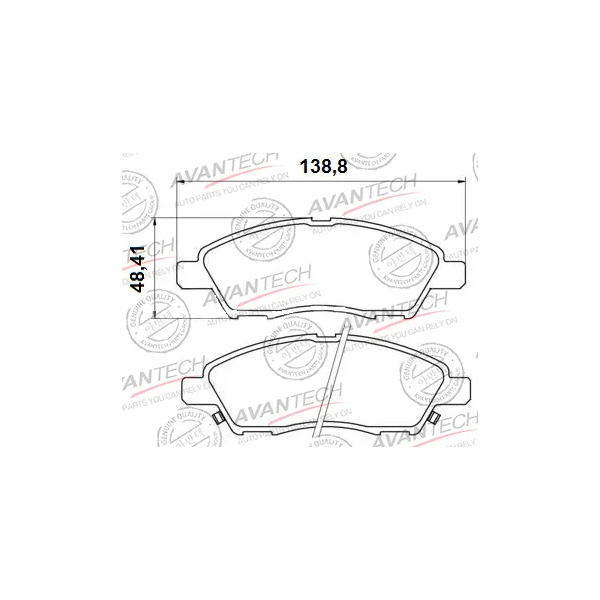 

Тормозные колодки AVANTECH дисковые AV0232