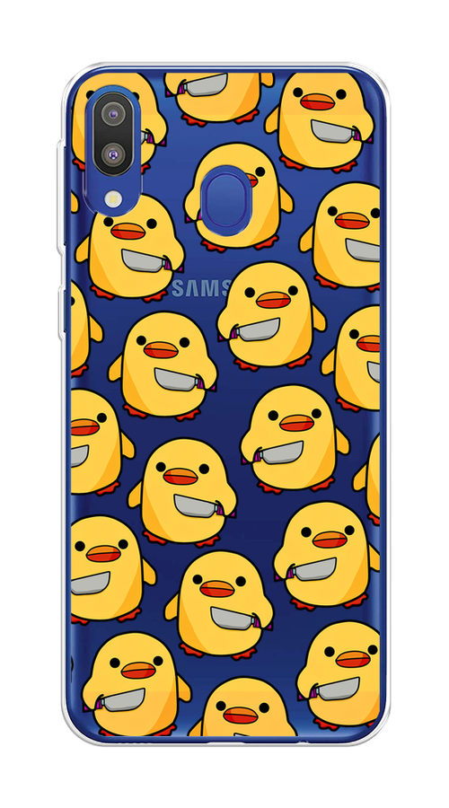 

Чехол на Samsung Galaxy M20 "Утка с ножом", Прозрачный;желтый;оранжевый, 27450-1