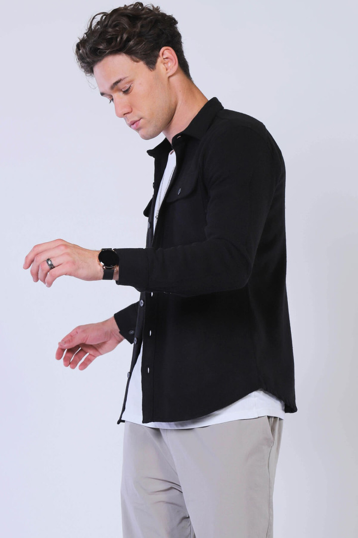 

Рубашка мужская Twister Jeans 12639 черная 2XL (товары доставляются из-за рубежа), 12639