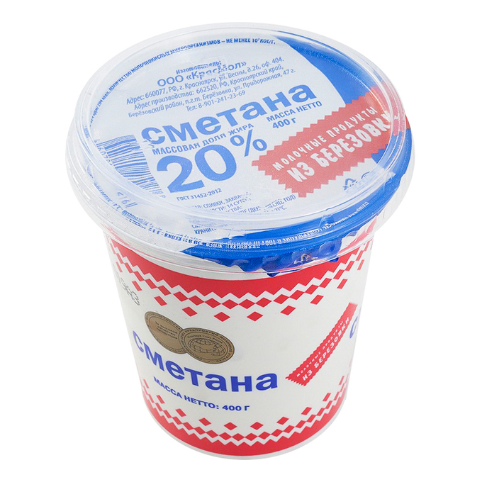 

Сметана Молочные продукты из Березовки 10% 300 г
