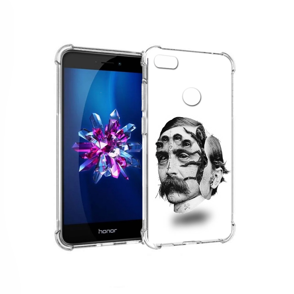 

Чехол MyPads Tocco для Honor 8 Lite страшное лицо мужчины (PT62584.26.629), Прозрачный, Tocco