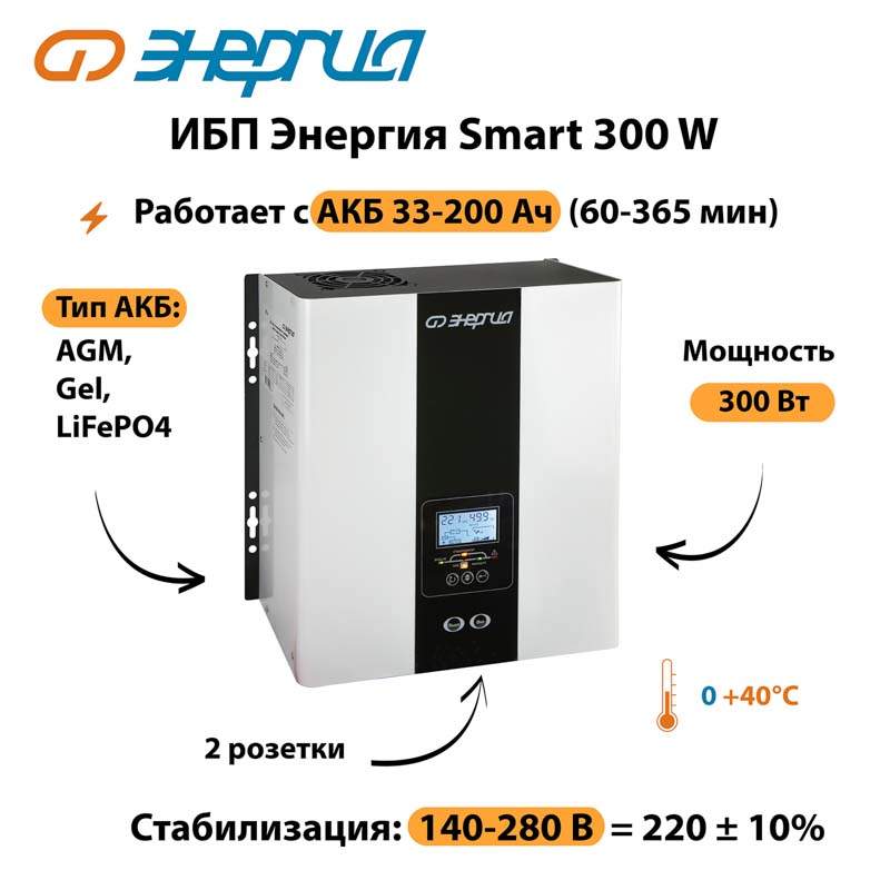 

ИБП Энергия Smart 300W, Smart