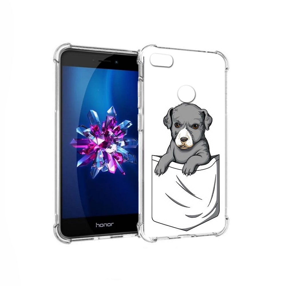 

Чехол MyPads Tocco для Honor 8 Lite собачка в кармане (PT62584.26.611), Прозрачный, Tocco