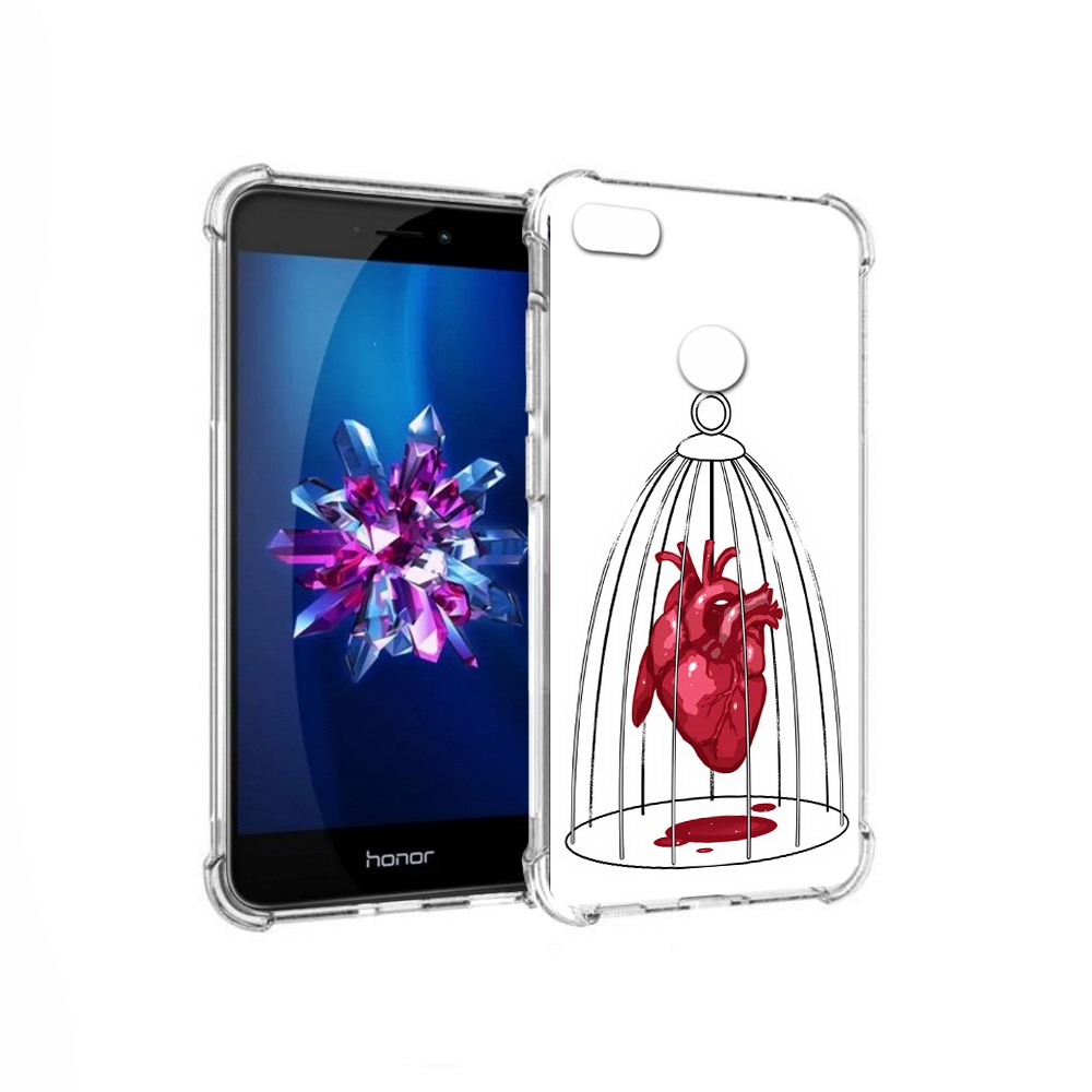 

Чехол MyPads Tocco для Honor 8 Lite сердце в клетке (PT62584.26.597), Прозрачный, Tocco