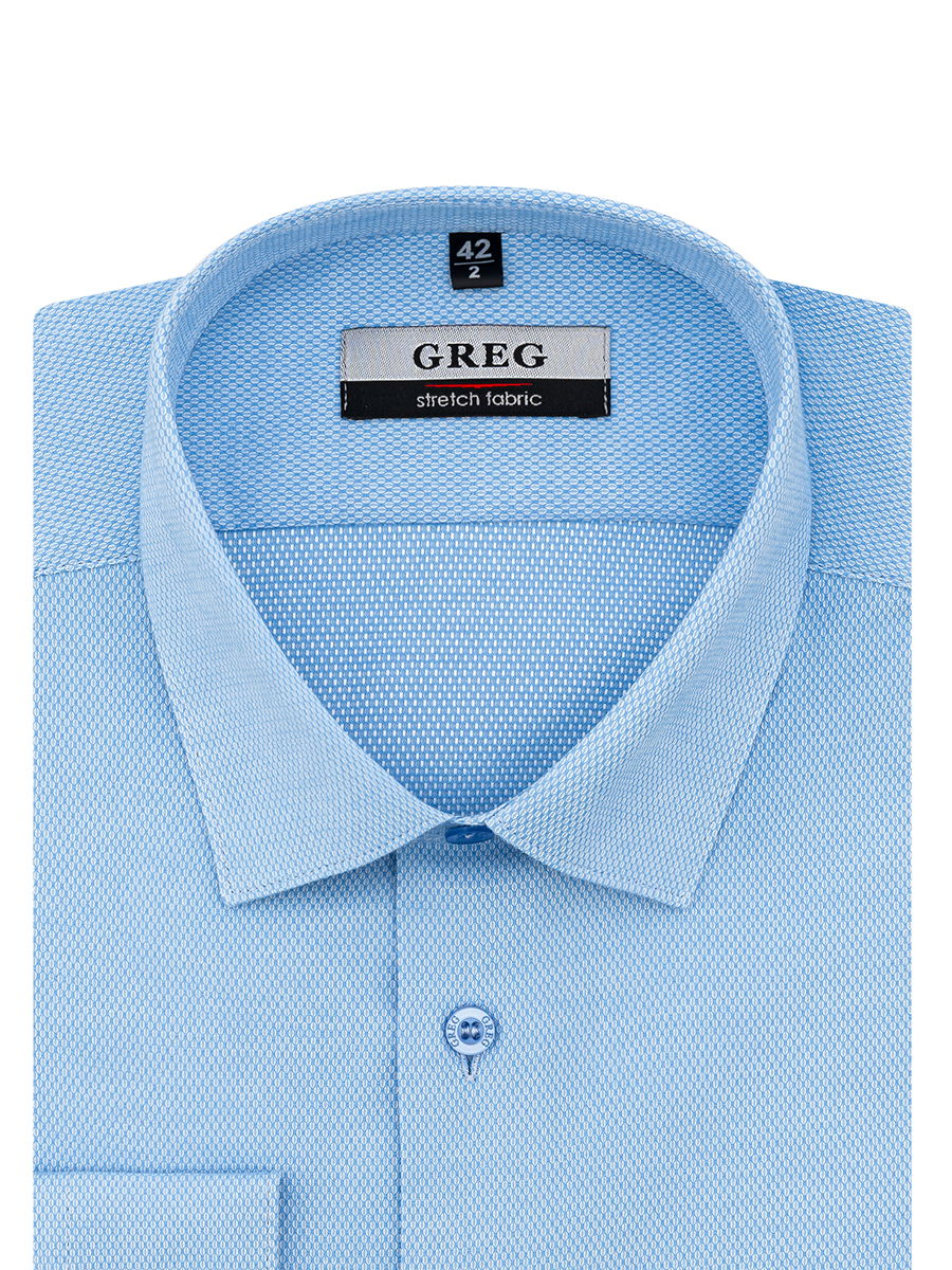 

Рубашка мужская Greg 01-00010804 голубая 38, Голубой, 01-00010804