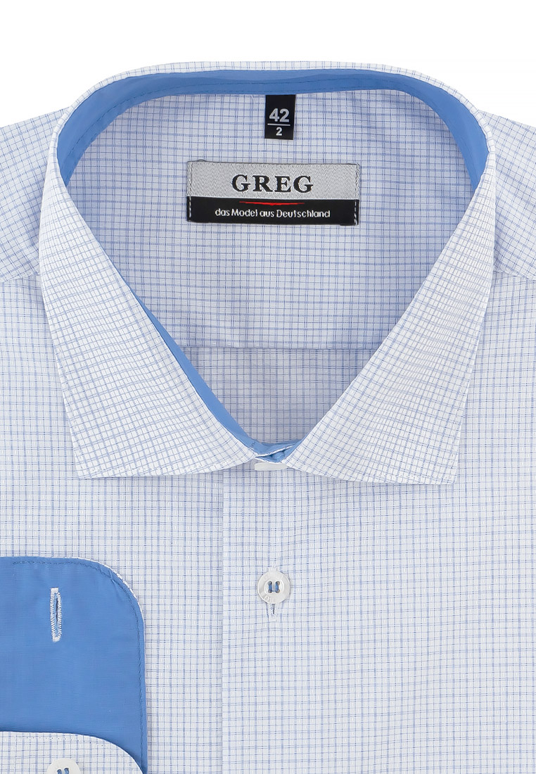 

Рубашка мужская Greg 01-00007929 голубая 38, Голубой, 01-00007929