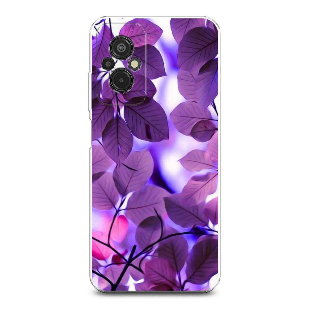 

Чехол на Xiaomi Redmi 11 Prime 4G "Сиреневые листики", Фиолетовый;голубой, 316850-2