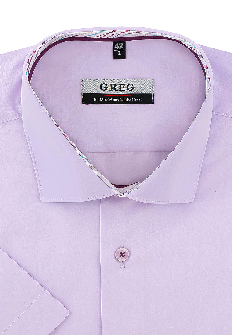 

Рубашка мужская Greg 01-00008020 фиолетовая 39, Фиолетовый, 01-00008020