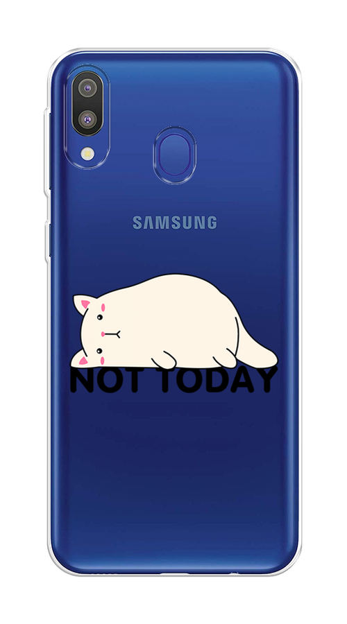

Чехол на Samsung Galaxy M20 "Cat not today", Белый;розовый;черный, 27450-1