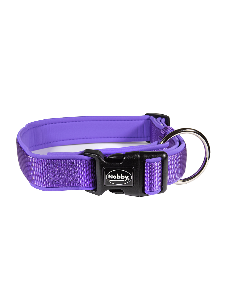 фото Ошейник для собак повседневный nobby, обхват шеи 20-30 см, нейлон, фиолетовый
