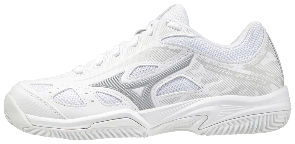 

Кроссовки женские Mizuno Breakshot 3 Cc белые 6 UK, Breakshot 3 Cc