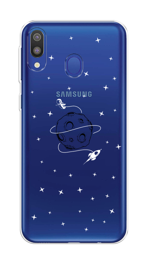 

Чехол на Samsung Galaxy M20 "Полет вокруг луны", Белый;серый;черный, 27450-2