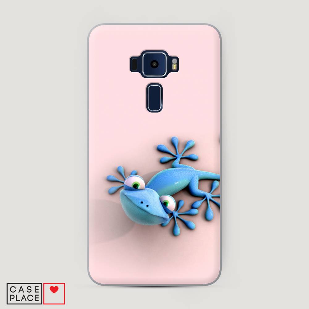 

Чехол Awog на Asus Zenfone 3 ZE552KL "Голубая ящерка", Розовый;голубой;белый, 41250-2