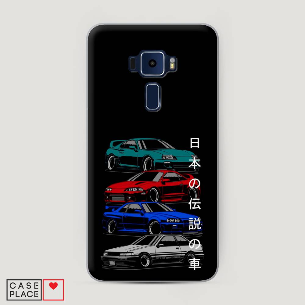 

Чехол Awog на Asus Zenfone 3 ZE552KL "JDM Legend cars", Зеленый;красный;синий, 41250-5