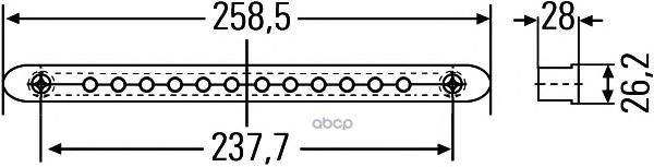 

Стоп-Сигнал Дополнительный Mercedes HELLA арт. 2DA 959 071-537