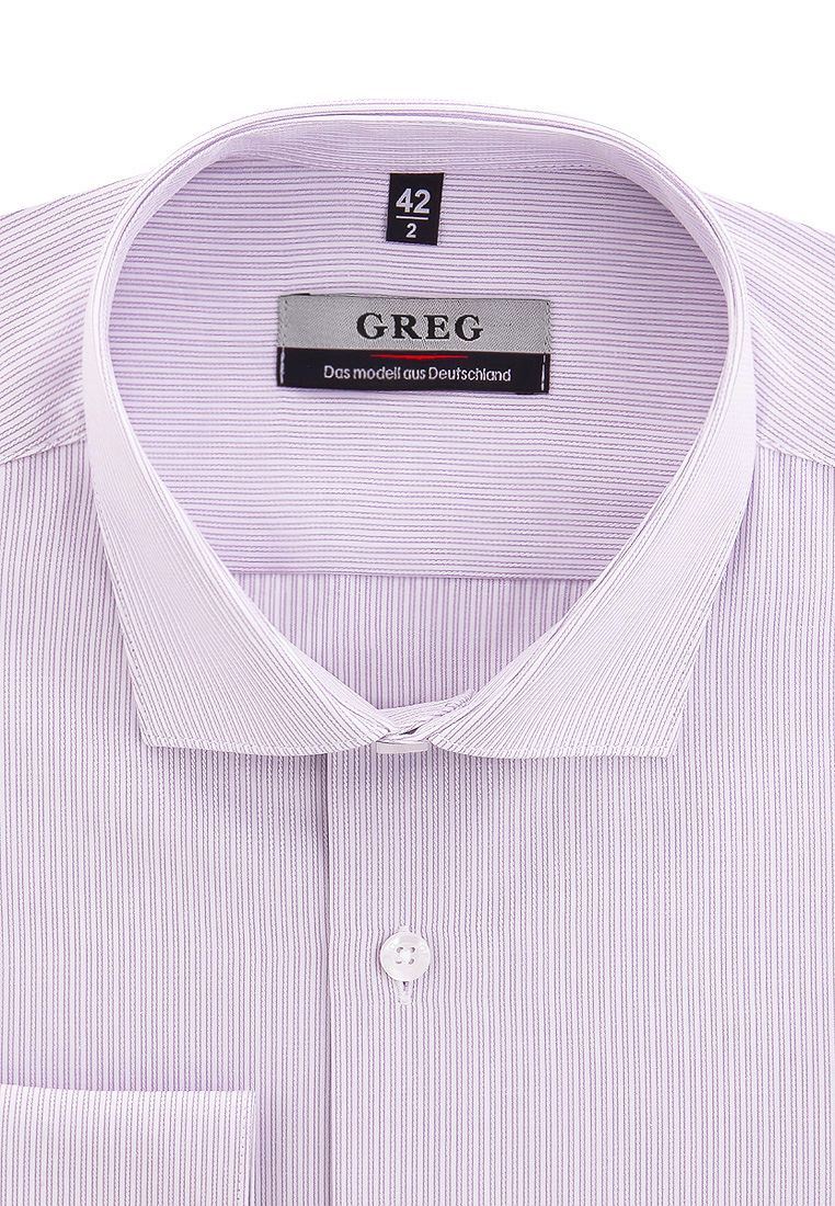 

Рубашка мужская Greg 01-00007761 фиолетовая 44, Фиолетовый, 01-00007761