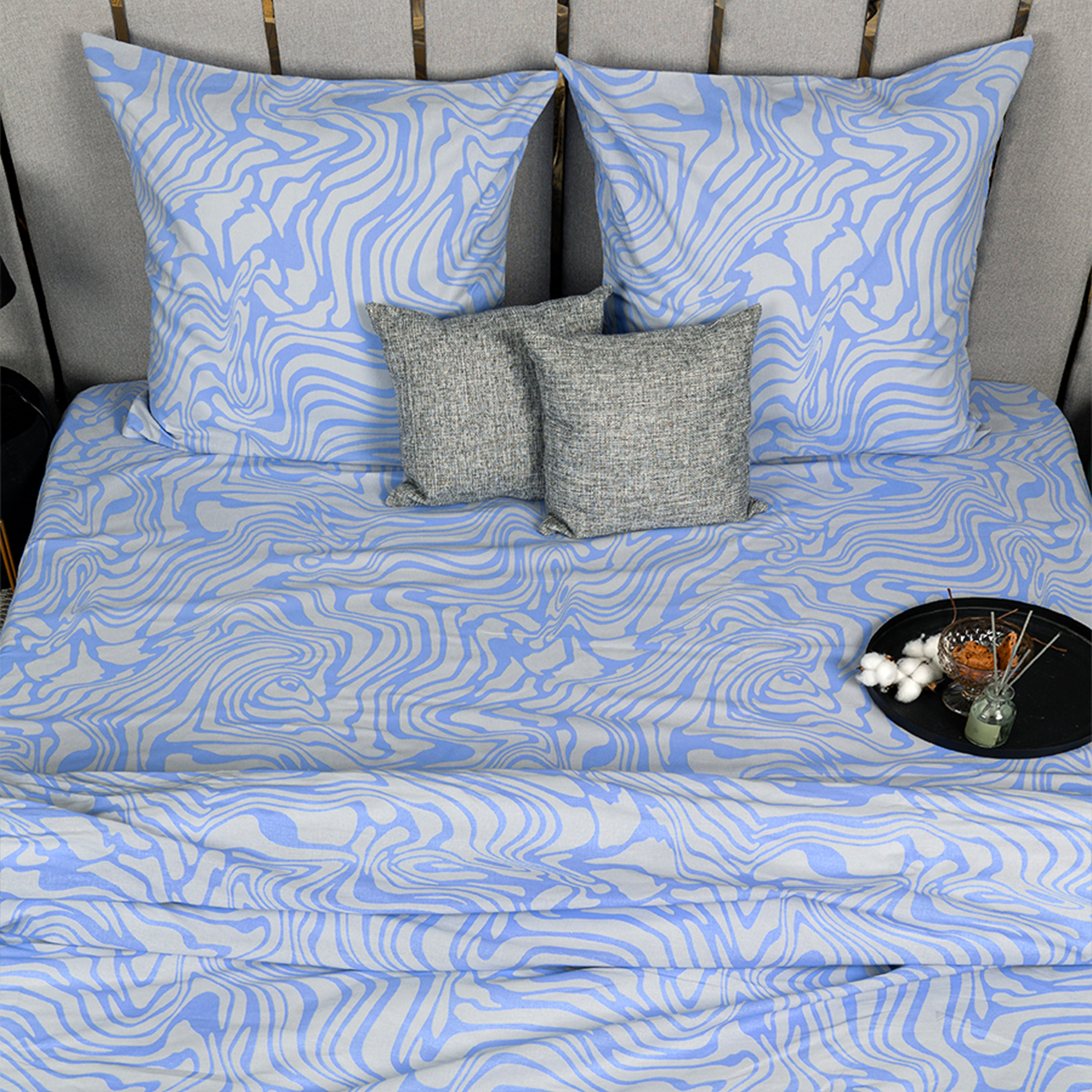 

Комплект постельного белья 1 5-спальный Galtex Комфорт Вивьен сине-фиолетовый, КПБ 1,5-сп.