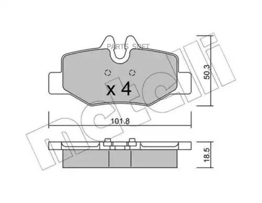 

Тормозные колодки METELLI дисковые 2205760