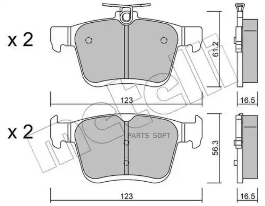 

Тормозные колодки METELLI дисковые 2209510