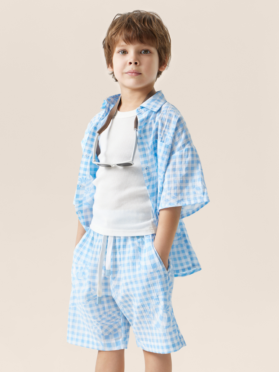 

Шорты детские Happy Baby 88120, light-blue cell, 98, Голубой, 88120