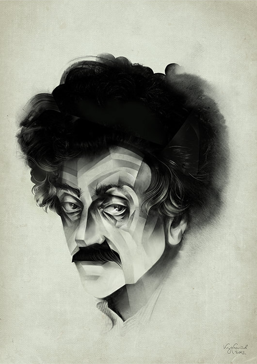 

Большой постер на стену Kurt Vonnegut Курт Воннегут 60х90 см без рамы, AKVONNEGUT