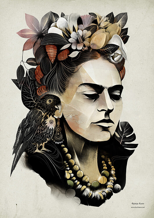

Большой постер на стену Frida Kahlo Фрида Кало 40х50 см без рамы, AKFK