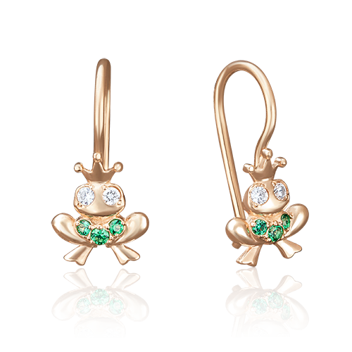 

Серьги из золота PLATINA jewelry 02-3506-00-404-1110-03, фианит, 02-3506-00-404-1110-03