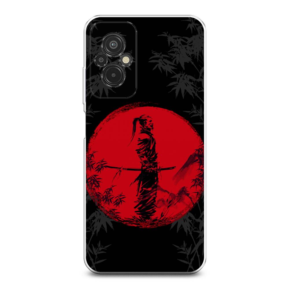 

Чехол на Xiaomi Redmi 11 Prime 4G "Самурай на красном фоне", Черный;красный;серый, 316850-4