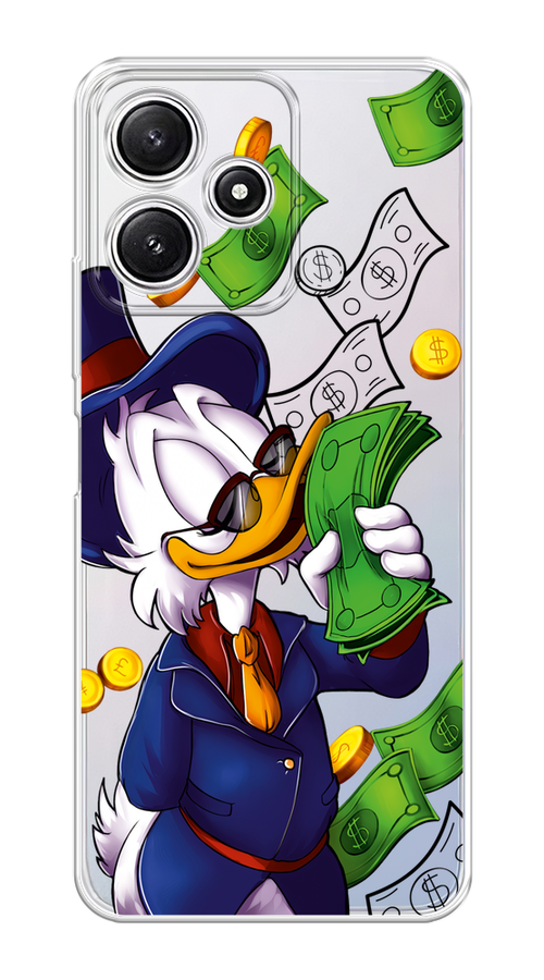 

Чехол на Xiaomi Redmi 12 5G/Redmi 12R "Scrooge McDuck with Money", Синий;зеленый;белый, 319650-1