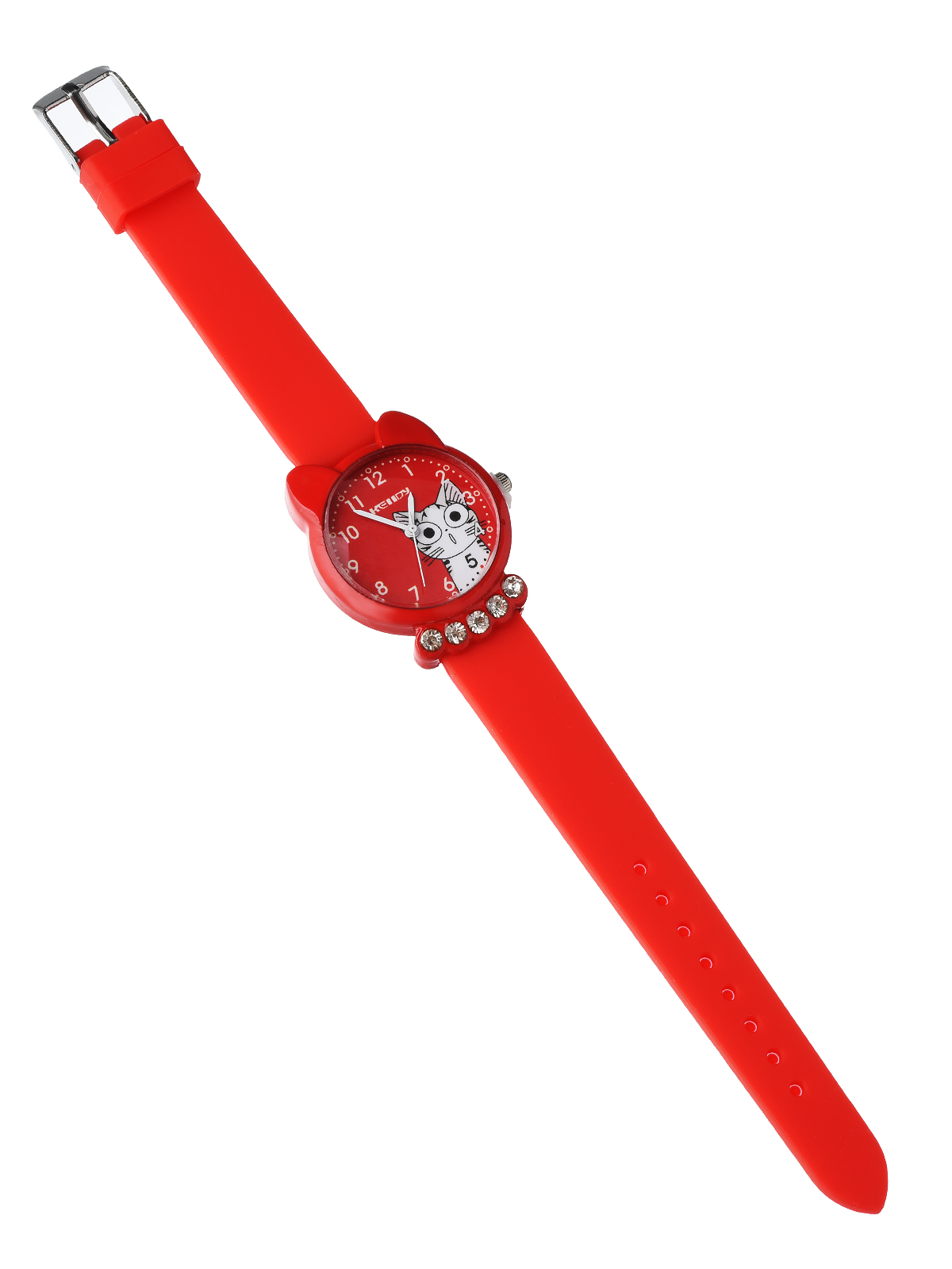 Детские наручные часы World of Accessories 6КК с камнями, для девочки, красные