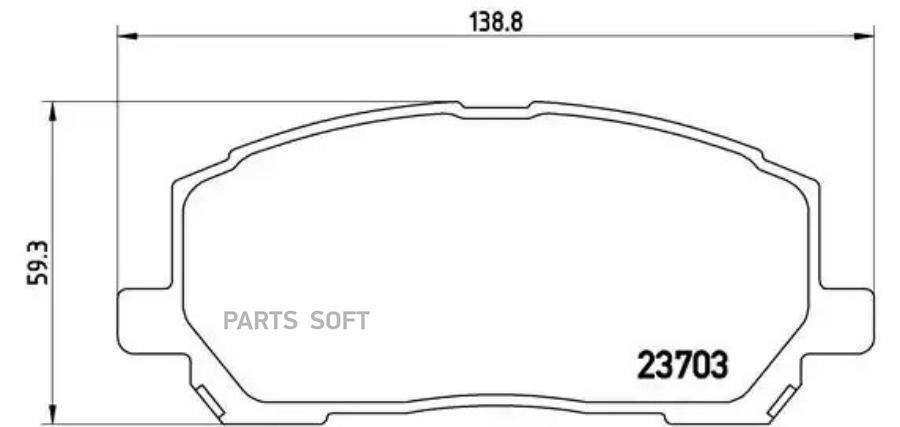 

Тормозные колодки brembo P83078