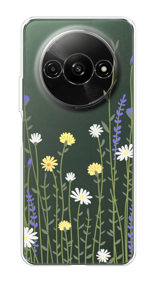 

Чехол на Redmi A3 "Ромашка и лаванда", Зеленый;желтый;прозрачный, 321250-1