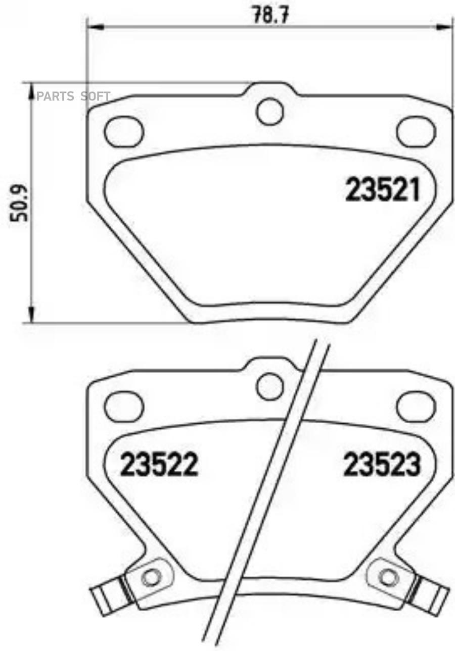 

Тормозные колодки brembo P83052