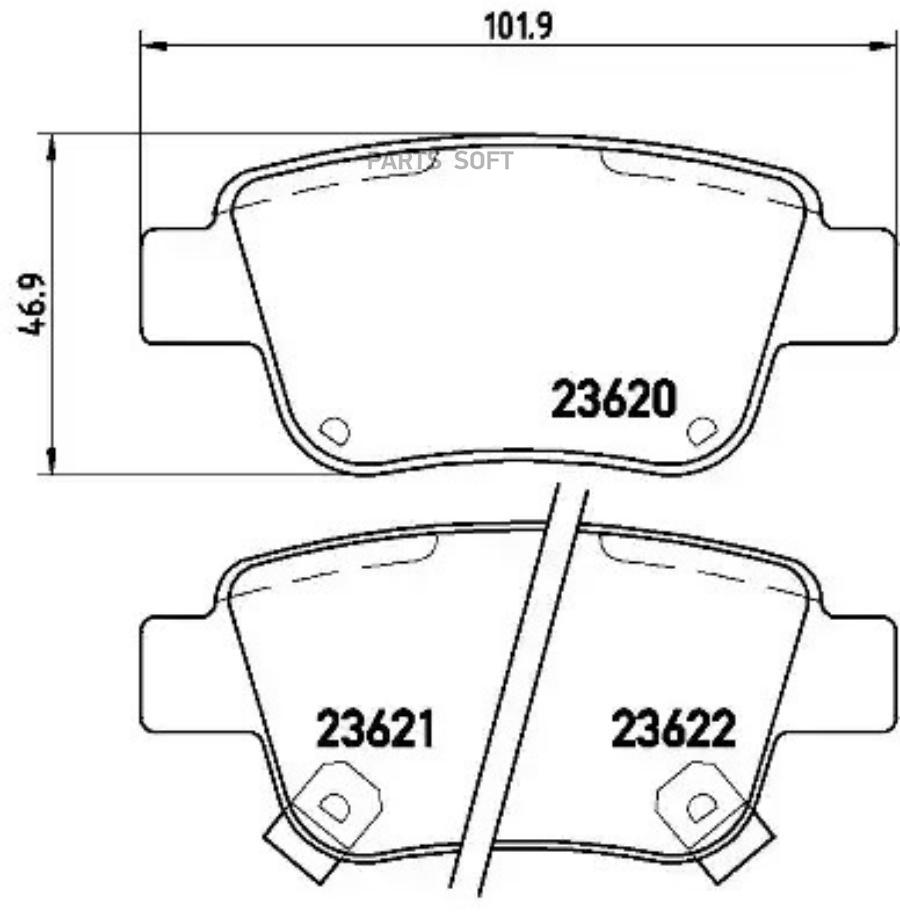 

Тормозные колодки brembo P83047