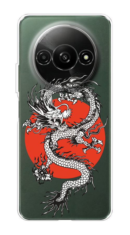 

Чехол на Redmi A3 "Восходящий дракон", Белый;черный;красный, 321250-1