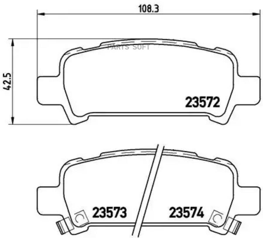 

Тормозные колодки brembo P78011