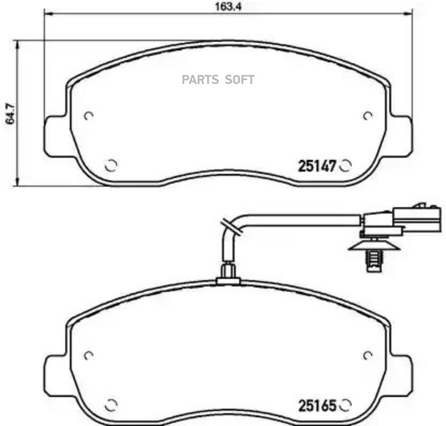 

Тормозные колодки brembo P68062