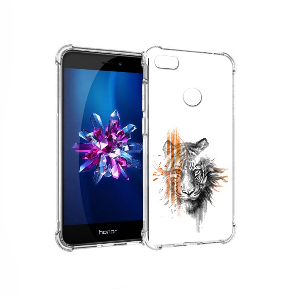 

Чехол MyPads Tocco для Honor 8 Lite огненный тигр (PT62584.26.526), Прозрачный, Tocco