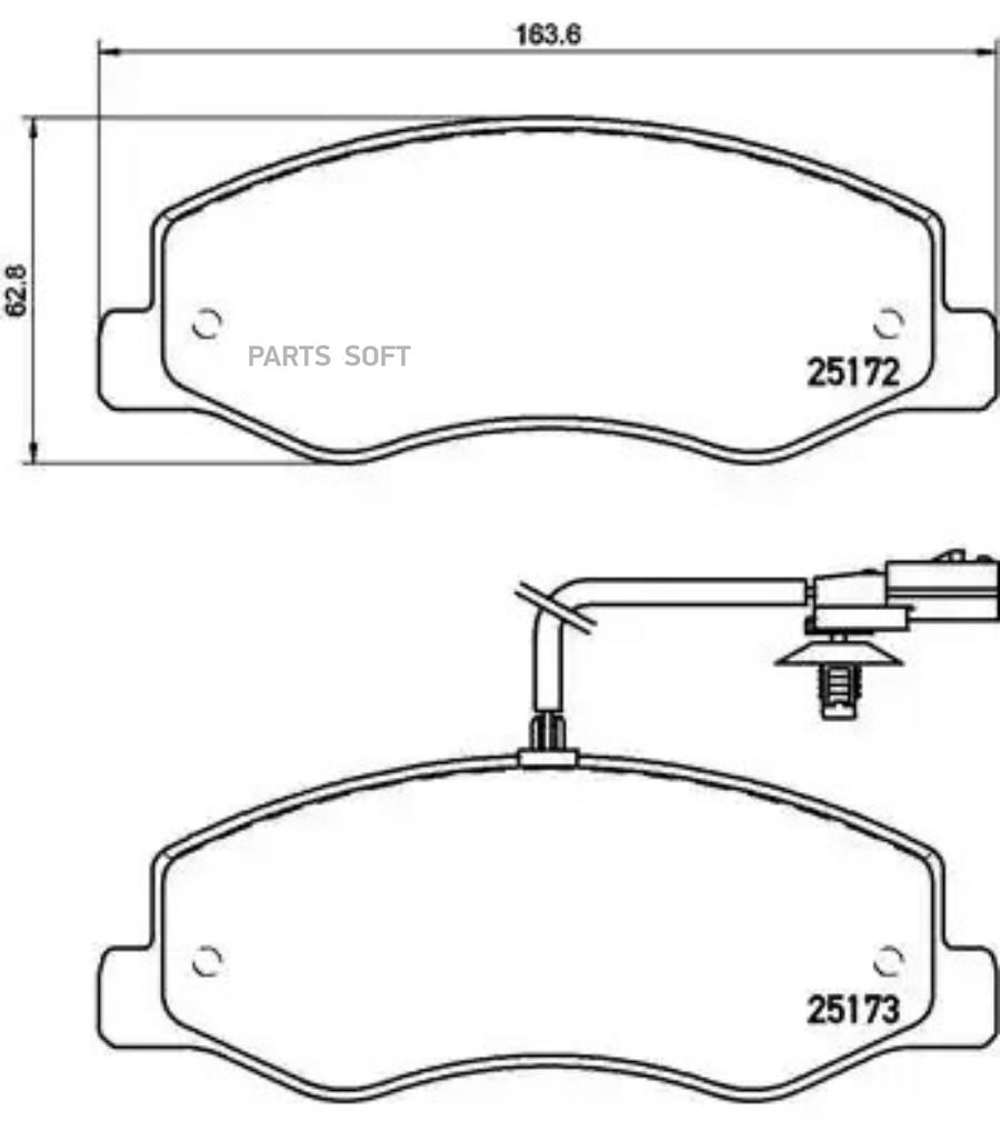 

Тормозные колодки brembo P68061
