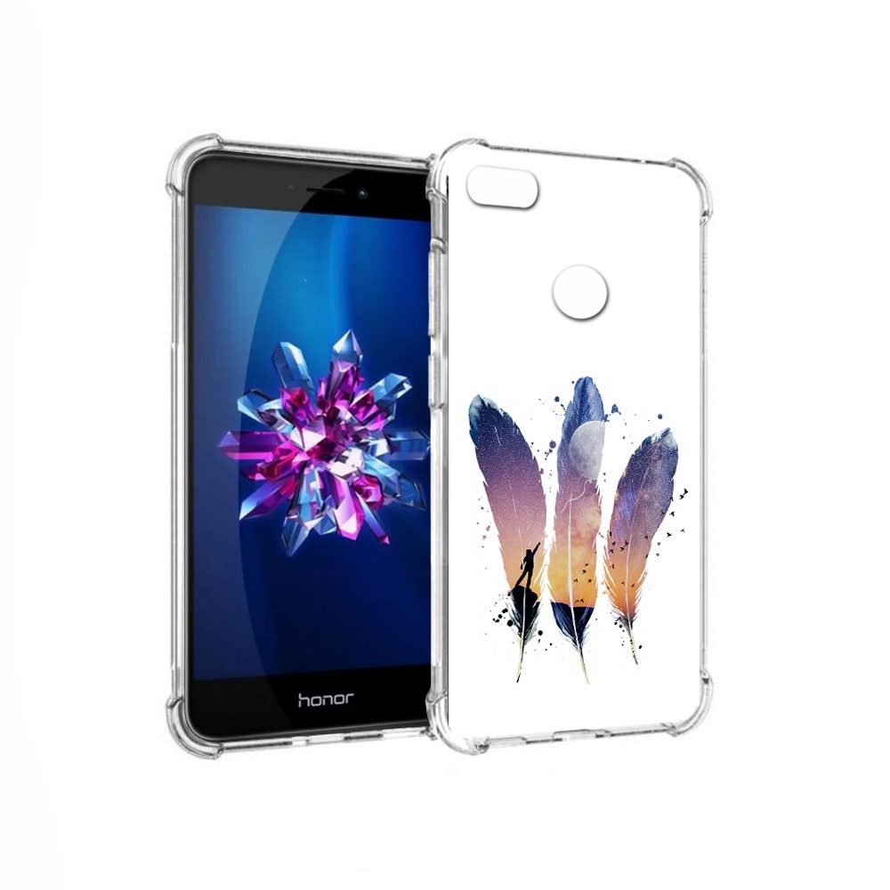 

Чехол MyPads Tocco для Honor 8 Lite небесные перья (PT62584.26.519), Прозрачный, Tocco