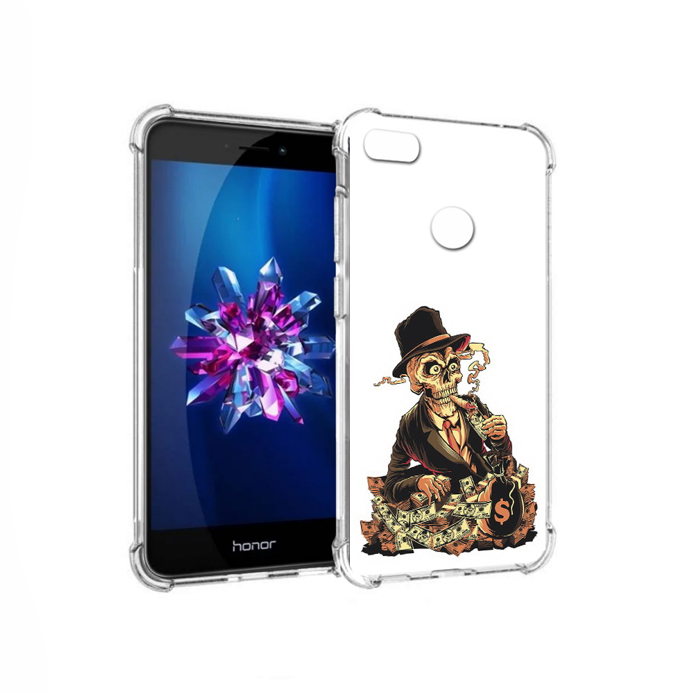 

Чехол MyPads Tocco для Honor 8 Lite нарисованный череп с сигаретой (PT62584.26.515), Прозрачный, Tocco