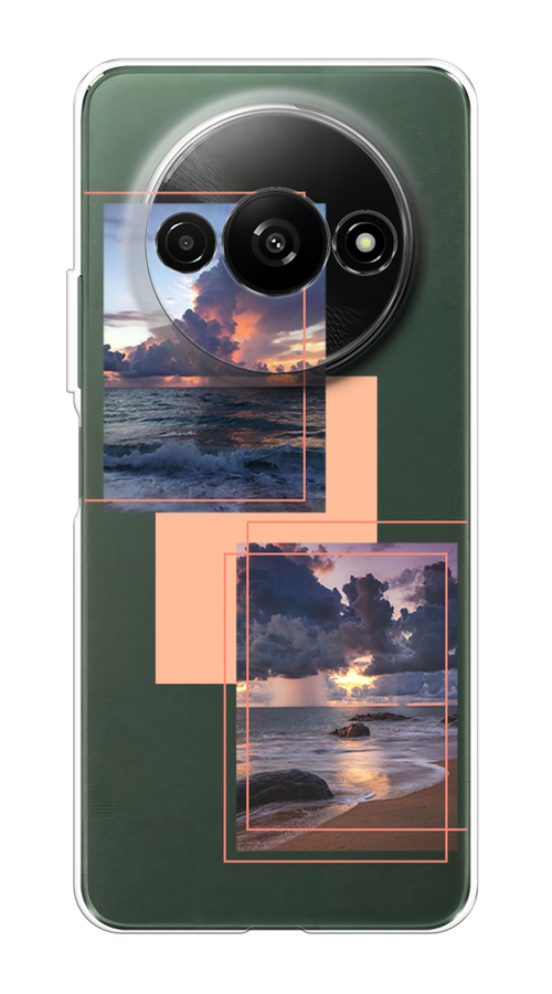 

Чехол на Redmi A3 "Sky collage", Розовый;прозрачный;синий, 321250-1
