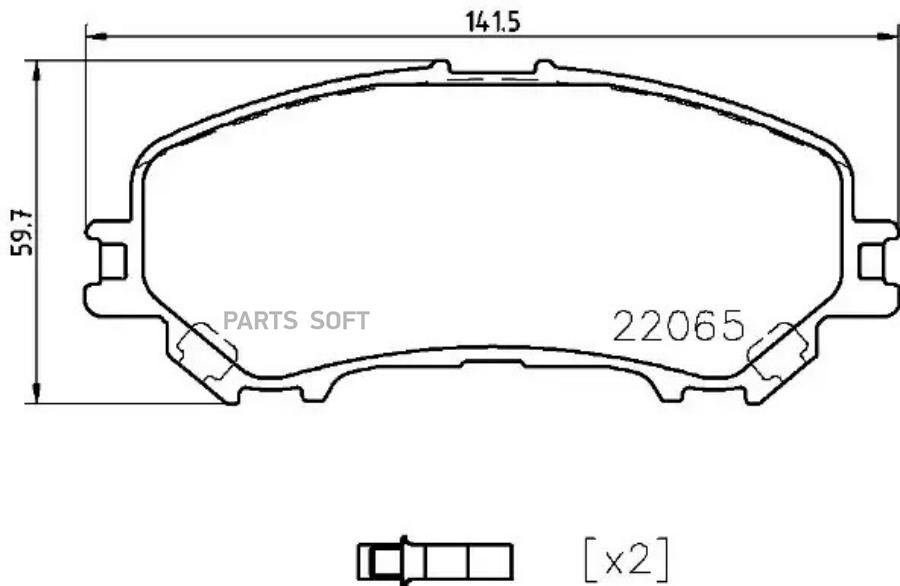 

Тормозные колодки brembo P56099