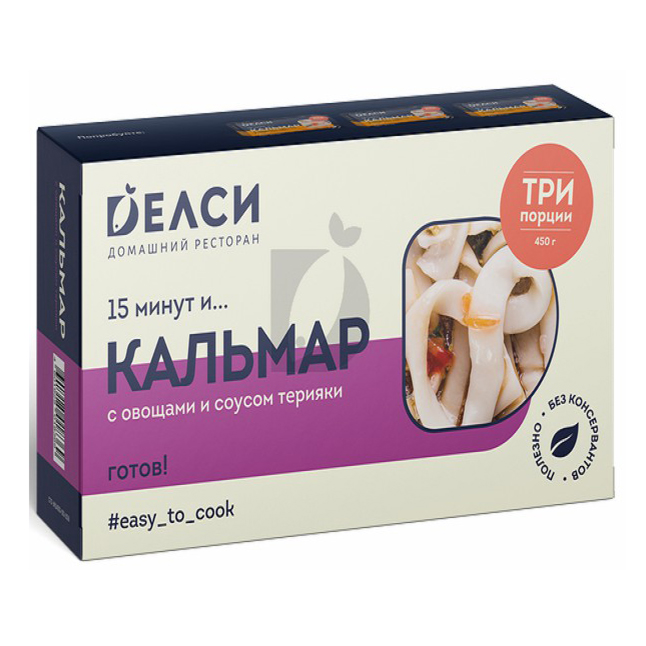 

Кальмар Делси с овощами и соусом терияки замороженный 450 г