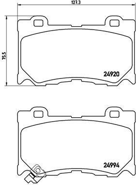 

Тормозный колодки brembo дисковые для Infiniti FX50 08-, G37 08-, G37 07- P56089