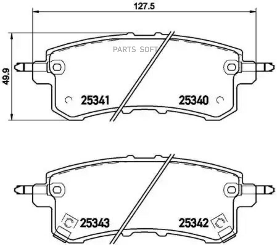 

Тормозные колодки brembo P56082