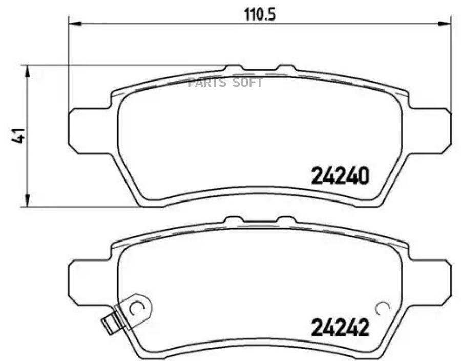 

Тормозные колодки brembo P56060